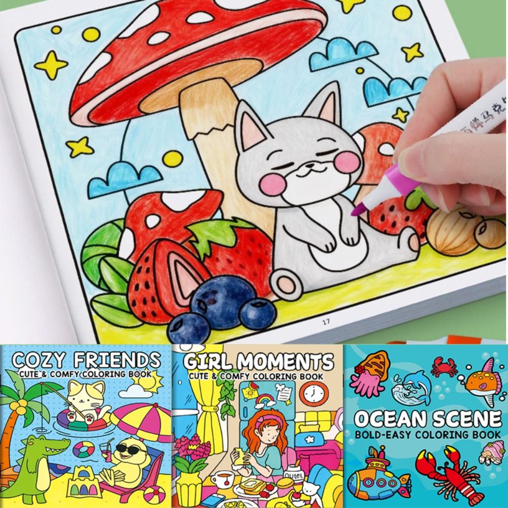 Kids Education Drawing - Libro para colorear creativo DIY, juguetes