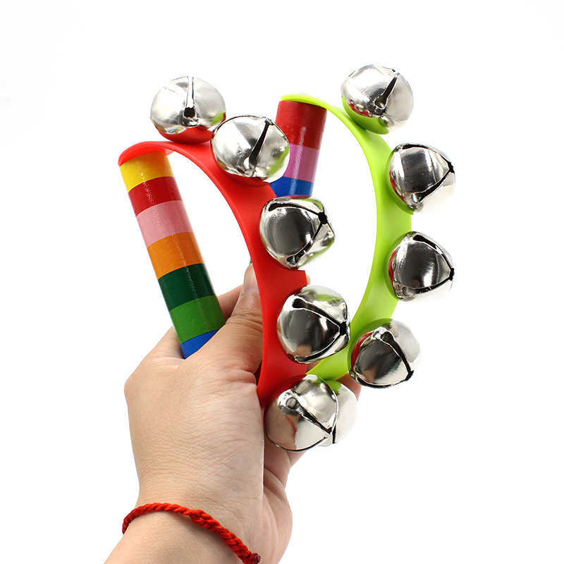 Kids Education Bell - Sonajeros de arcoíris para niños, cascabeles