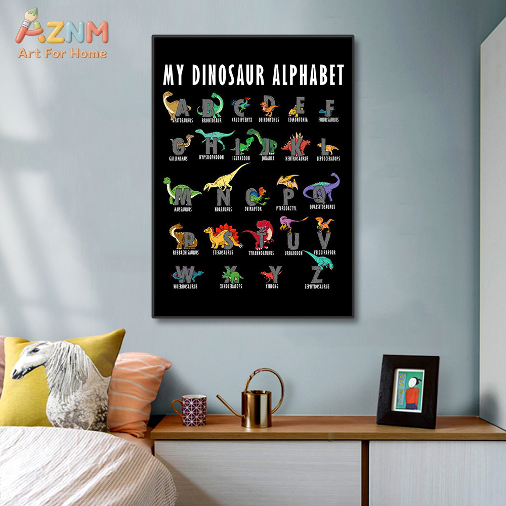 Kids Education Background - AZNM Impresión artística en lienzo del