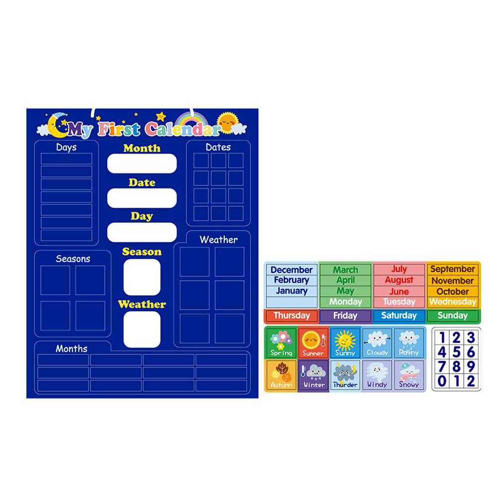 Calendario de madera magnético - Kids Education Planner reseña y precio