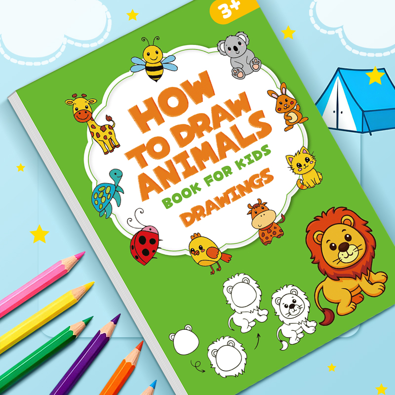 Libro de dibujo de animales pa - Kids Education Drawing reseña y precio