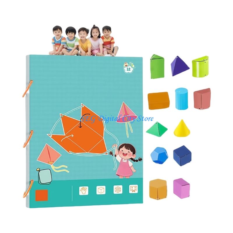 Libro aprendizaje formas geomé - Kids Educational Workbooks reseña y precio