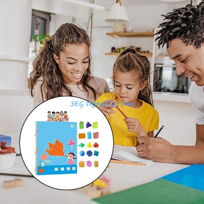 Libro aprendizaje formas geomé - Kids Educational Workbooks reseña y precio