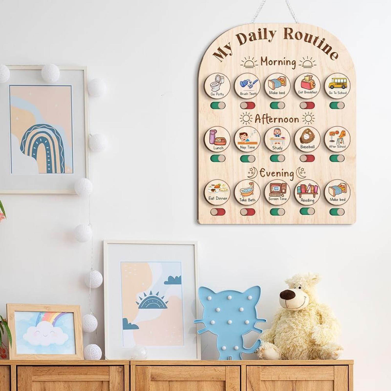 Tabla de rutina diaria para ni - Kids Education Planner reseña y precio