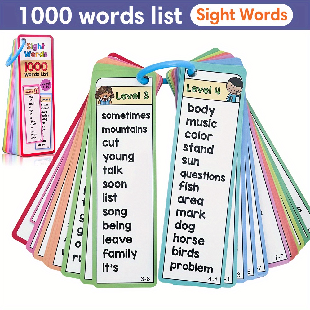 Tarjetas Flash de 1000 palabra - Kids Education Age reseña y precio