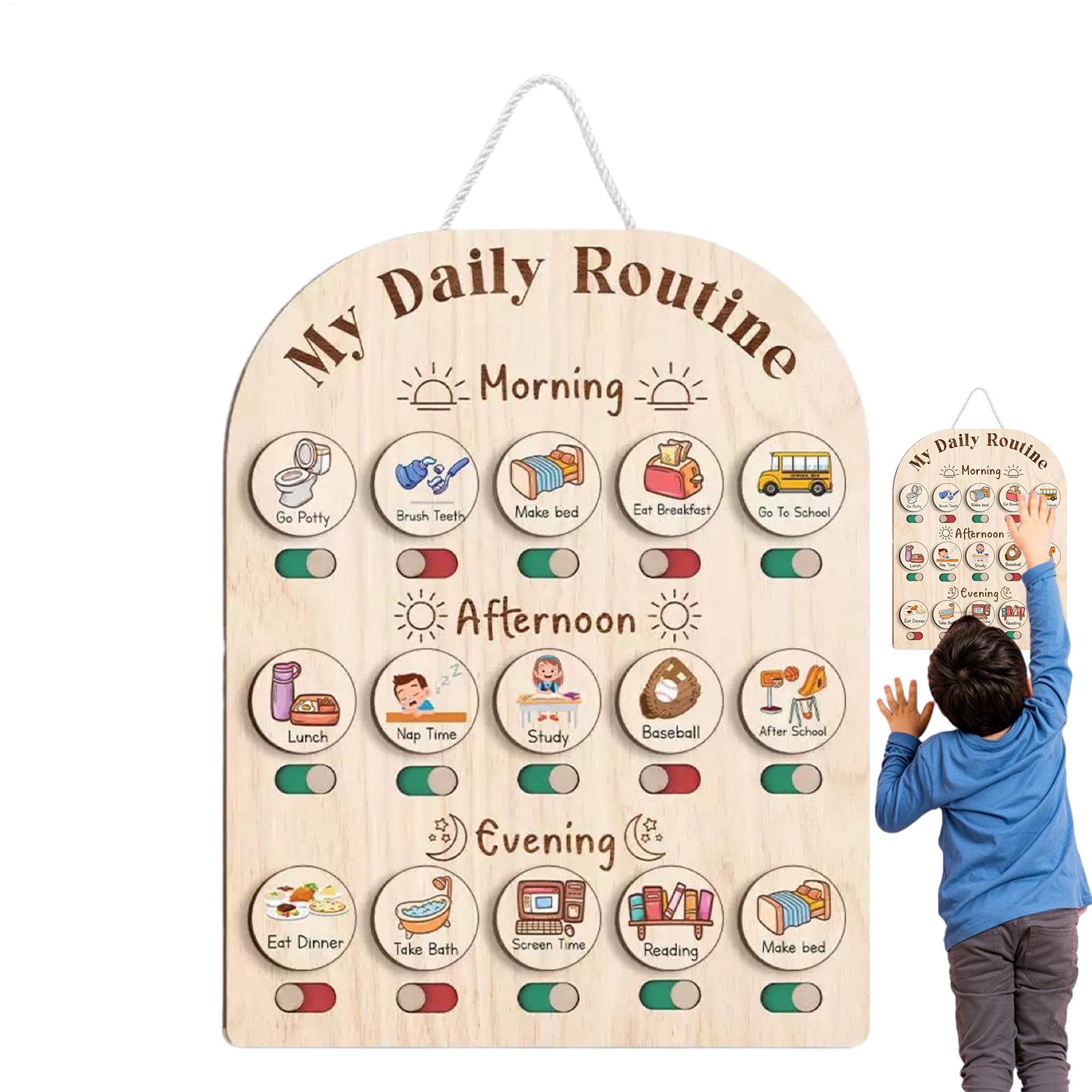 Tabla de rutina para niños, ta - Kids Education Planner reseña y precio